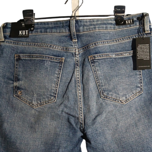 KUT FROM THE KLOTH High Rise Sophie Bermuda Jean Shorts SZ 10 - Picture 5 of 9